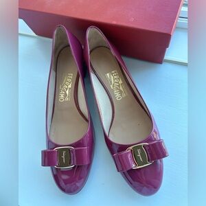 Salvatore Ferragamo Women's Purple Patent Leather Heels